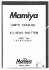Mamiya Press manual. Camera Instructions.